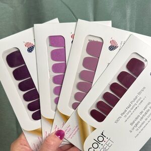 Color Street Purple and Pink Nail Polish Strips Set
